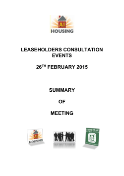 leaseholders consultation events