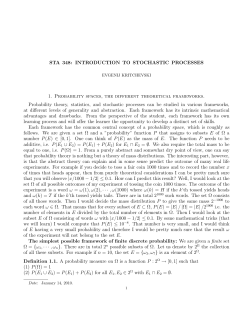 STA 348: INTRODUCTION TO STOCHASTIC PROCESSES 1