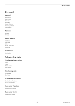 Application form - VLIR-UOS