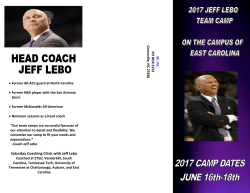 2017 Team Camp Brochure - Jeff Lebo Basketball Camps
