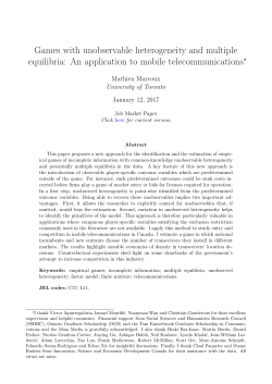 Games with unobservable heterogeneity and multiple equilibria: An