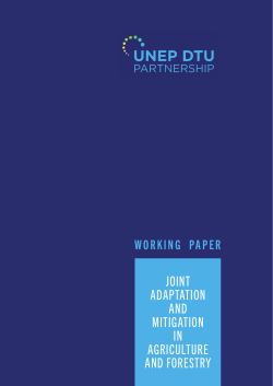 Joint Adaptation and Mitigation in Agriculture and Forestry