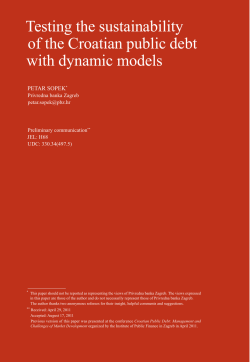 Testing the sustainability of the Croatian public debt with dynamic