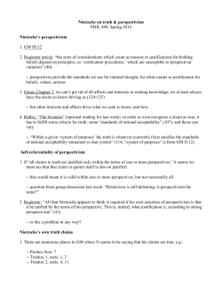 Nietzsche: Truth, Perspectivism, Audience (MS Word)