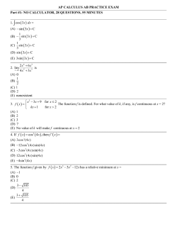 Part #1: NO CALCULATOR, 28 QUESTIONS, 55