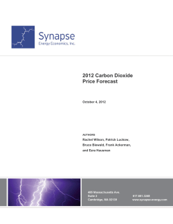 2012 Carbon Dioxide Price Forecast
