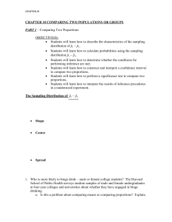 chapter 10 comparing two populations or groups