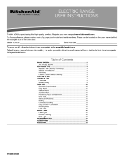 electric range user instructions