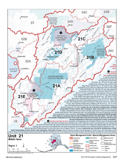 2015-2016 Alaska Hunting Regulations - Game Management