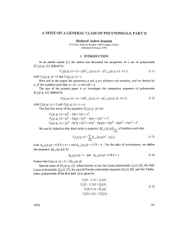 a note on a general class of polynomials, part ii