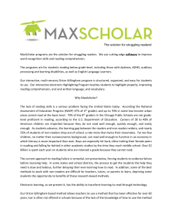 Our MaxScholar Highlighting Program is targeted to students who