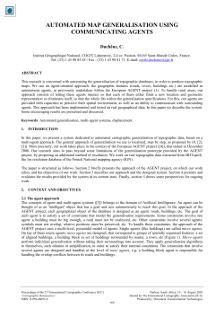 Automated Map Generalisation Using Communicating Agents