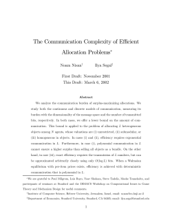 The Communication Complexity of Efficient Allocation Problems&lowast;