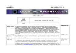 April 2015 DSFC BULLETIN 26