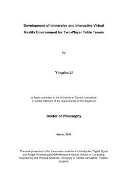 Development of Immersive and Interactive Virtual Reality