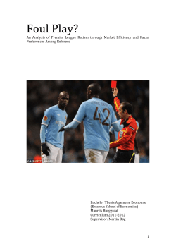 Foul Play? An Analysis of Premier League Racism through Market