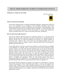injunctive social norms - New Jersey Coalition for Bullying