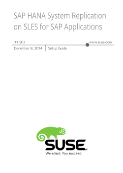 SAP HANA Administration Guide