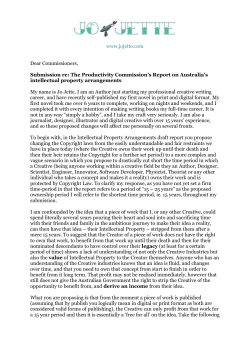Submission DR363 - Jo Jette - Intellectual Property Arrangements