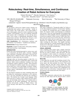 RoboJockey: Real-time, Simultaneous, and Continuous Creation of