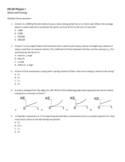 PSI AP Physics I Work and Energy Multiple