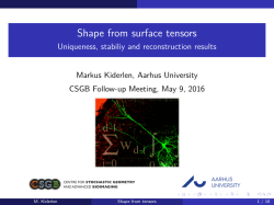 Shape from surface tensors