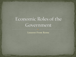 Economic Reasons for the Fall of Rome