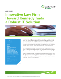 Innovative Law Firm Howard Kennedy finds a Robust