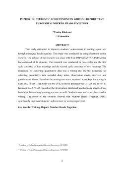 IMPROVING STUDENTS` ACHIEVEMENT IN