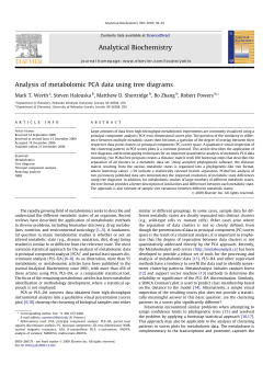 Analysis of metabolomic PCA data using tree diagrams