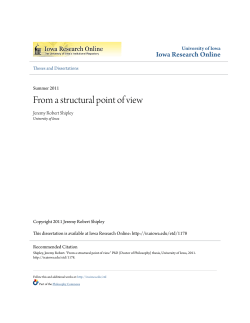 From a structural point of view - Iowa Research Online