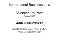 Choice of law