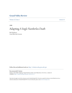 Adapting A Single Numberless Death