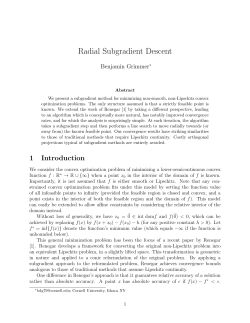 Radial Subgradient Descent
