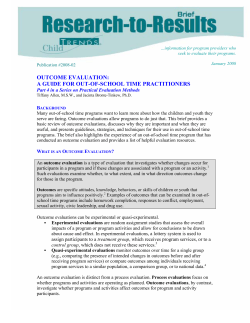 outcome evaluation: a guide for out-of-school time