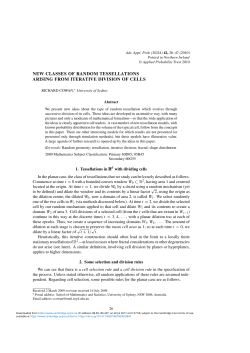 new classes of random tessellations arising from iterative division of