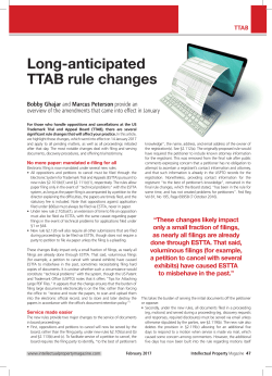 Long-anticipated TTAB rule changes