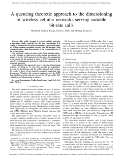 A queueing theoretic approach to the dimensioning of wireless