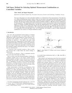 Null Space Method for Selecting Optimal