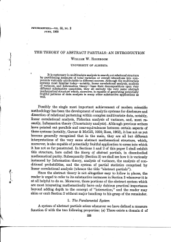 THE THEORY OF ABSTRACT PARTIALS: AN INTRODUCTION