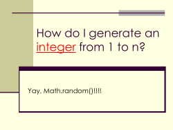 Math.random() - Solon City Schools