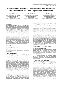 Evaluation of Best First Decision Tree on Categorical Soil Survey
