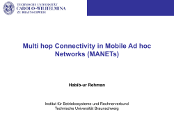 Multi-hop Connectivity in Mobile Ad-hoc Networks