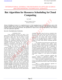 Bat Algorithm for Resource Scheduling In Cloud Computing