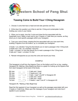 Tossing Coins to Build Your I Ching Hexagram