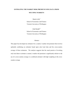ESTIMATING BETAS: FIRM SPECIFIC ESTIMATES AND INDUSTRY