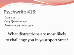 Controlling Distractions