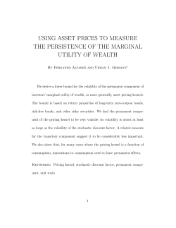 using asset prices to measure the persistence of the marginal utility