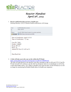 Reactor PI Portal User Guide - DLAM