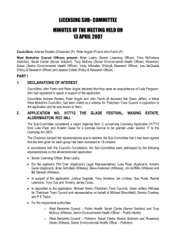 sub-/committee - West Berkshire Council